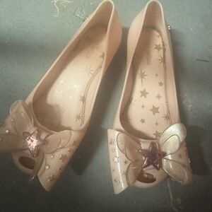 Mini Melissa Pink Star Bow Flats
